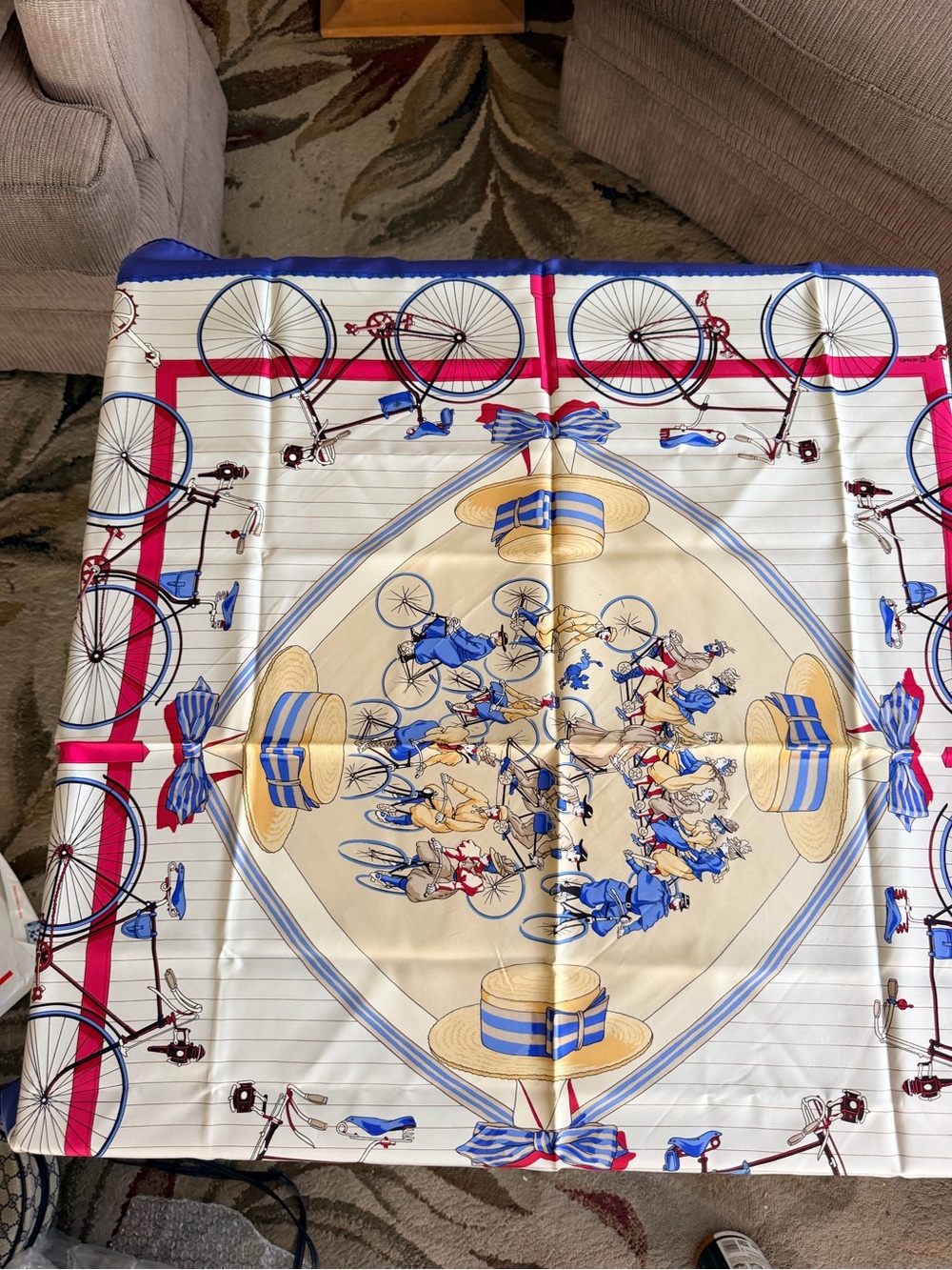 NWOT Hermes Large Square Silk Scarf